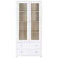 Hawthorne - 4-Shelf Glass Door Tall Cabinet With Drawers