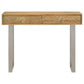 Draco - 2-Drawer Console Table Hand Carved Details - Natural