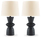 Scarbot - Distressed Black - Paper Table Lamp (Set of 2)