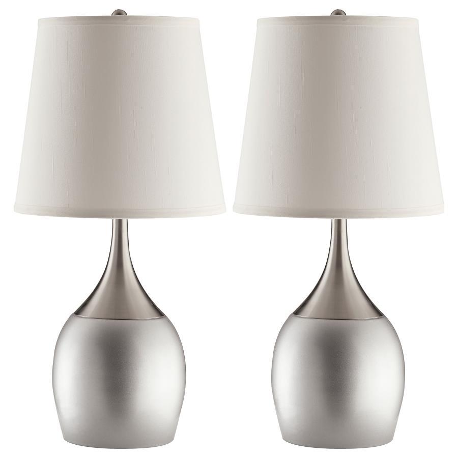 Tenya - Empire Shade Urn Table Lamp (Set of 2) - Silver