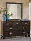 Covetown - Dark Brown - Dresser And Mirror