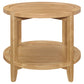 Camillo - Round Solid Wood Side End Table - Maple