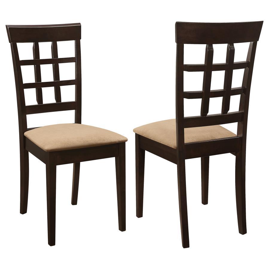 Gabriel - Lattice Back Side Chairs (Set of 2) - Cappuccino