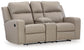 Lavenhorne - Pebble - Dbl Rec Loveseat W/Console