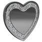 Aiko - Heart Shaped LED Light Wall Mirror - Silver