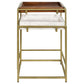 Bolden - 2 Piece Wood And Marble Top Nesting Table Set - Gold