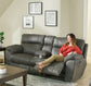 Atlas - Reclining Console Loveseat With Storage - Charcoal