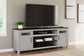 Darborn - Gray / Brown - XL TV Stand W/Fireplace Option