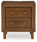 Lyncott - Brown - Two Drawer Night Stand