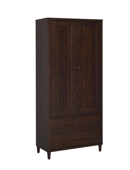 Wadeline - 2 Door Tall Accent Storage Cabinet - Rustic Tobacco