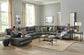 Como - Italian Leather Match Reclining Sectional