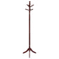 Riona - 6 Hook Freestanding Wood Coat Rack Hat Hanger - Merlot