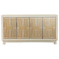 Voula - 4 Door Wood Accent Storage Cabinet - White And Gold