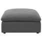 Hobson - Square Upholstered Ottoman - Charcoal