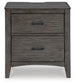 Montillan - Grayish Brown - Two Drawer Night Stand