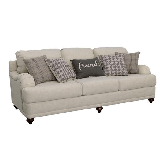 Glenn - Upholstered English Arm Sofa - Light Gray