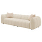 Winchester - Boucle Upholstered Extra Long Sofa - Sand Pebble