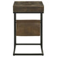 Chessie - 1-Drawer Side Table With Leatherette Sling - Tobacco