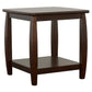 Dixon - 1-Shelf Square Wood End Table Espresso - Cappuccino