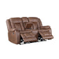 Morello - Console Loveseat With Power Footrest - Brown