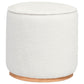 Zena - Faux Sheepskin Upholstered Round Ottoman