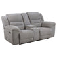 Gilson - Chenille Upholstered Reclining Loveseat - Gray