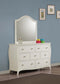 Dominique - 7-Drawer Dresser With Mirror - Cream White