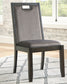 Hyndell - Gray / Dark Brown - Dining Uph Side Chair (Set of 2)