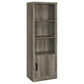 Burke - 3-Shelf Engineered Wood Media Tower - Gray Driftwood