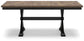 Wildenauer - Brown / Black - Rectangular Dining Extension Table