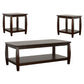 Dixon - 3 Piece Rectangular Wood Coffee Table Set Espresso - Cappuccino