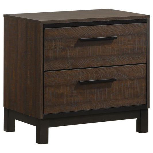 Edmonton - 2-Drawer Nightstand - Rustic Tobacco