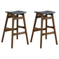 Finnick - Cushioned Backless Bar Stool (Set of 2) - Walnut