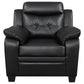 Finley - Upholstered Padded Arm Tufted Accent Chair - Black