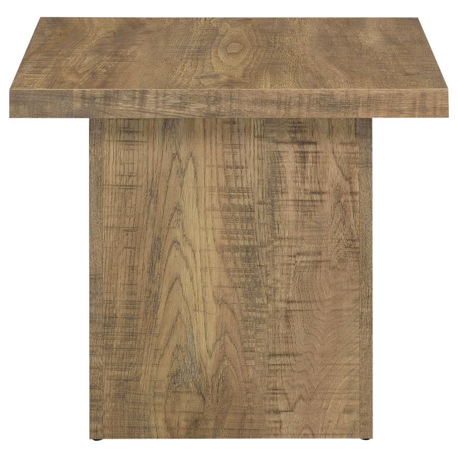 Devar - Square Engineered Wood End Table - Mango Brown