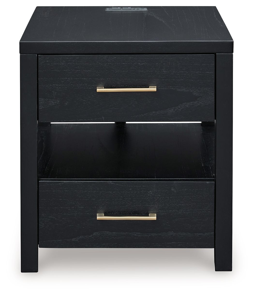 Winbardi - Black - Rectangular End Table