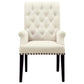 Alana - Fabric Upholstered Dining Arm Chair - Beige