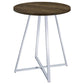 Burkhart - Round Pub Height Bistro Bar Table - Brown Oak