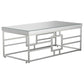 Dafina - Rectangular Mirrored Top Coffee Table - Chrome