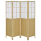 Edwards - 4-Panel Room Divider Folding Shoji Screen - Natural