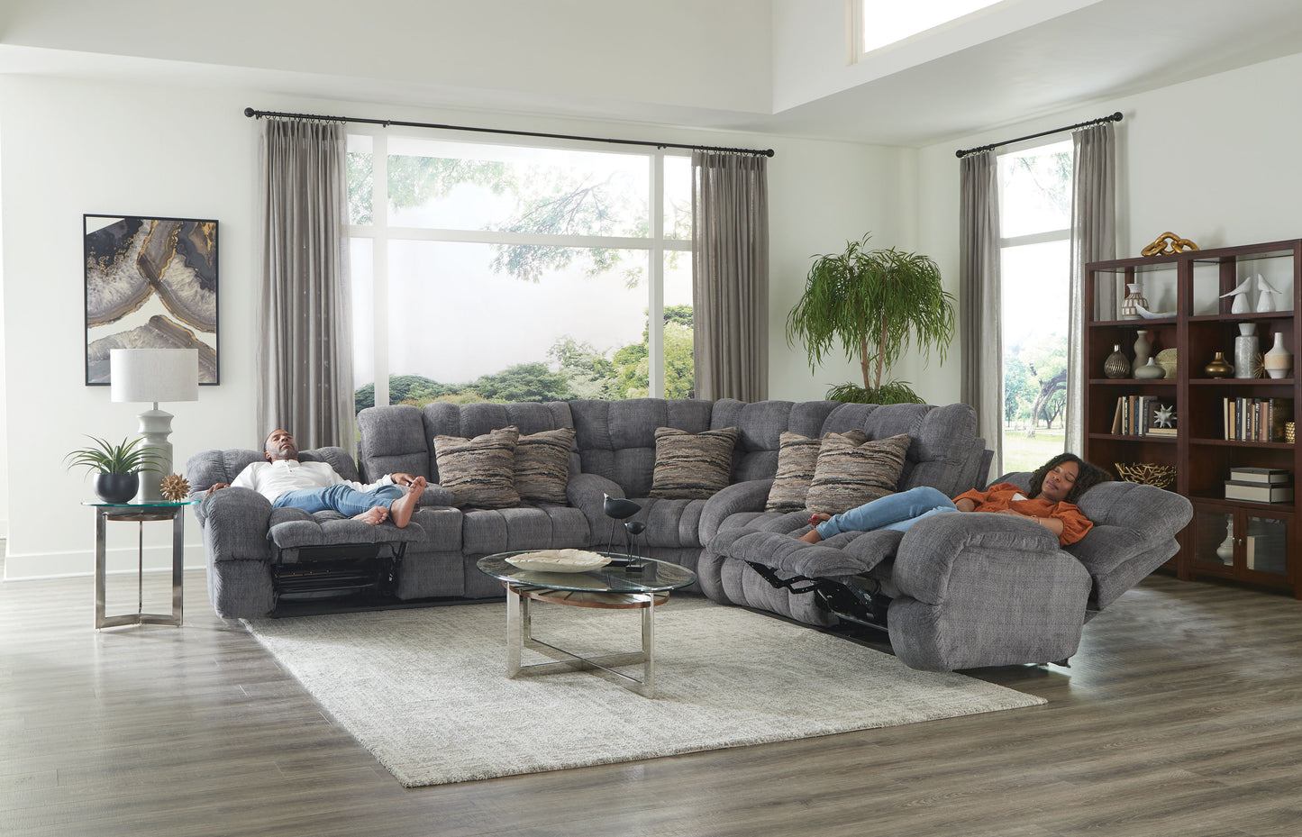 Ashland - Reclining Sectional With 4 Lay Flat Reclining Seats