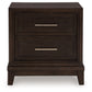 Neymorton - Dark Grayish Brown - Two Drawer Night Stand