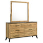 Kaywood - 6-Drawer Dresser And Mirror - Natural Pine