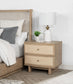 Kailani - 2-Drawer Nightstand Bedside Table - Beige Oak