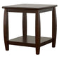 Dixon - 1-Shelf Square Wood End Table Espresso - Cappuccino