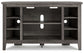 Arlenbry - Gray - Corner TV Stand/Fireplace Opt