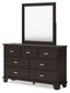 Covetown - Dark Brown - Dresser And Mirror