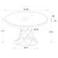 Irene - Round Glass Top Dining Table - Chrome