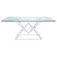 Beaufort - Rectangular Glass Top Dining Table - Chrome