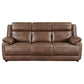 Ellington - Upholstered Padded Arm Sofa - Dark Brown